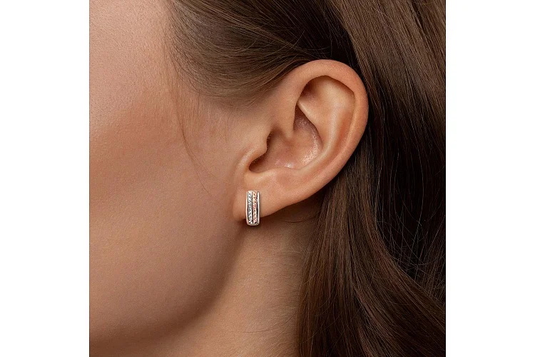 Серьги из красного золота без вставок