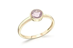 Кольцо из жёлтого золота с кварцем