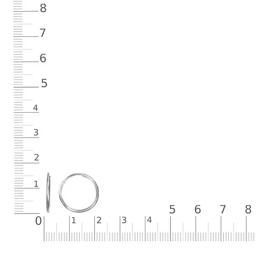 Серьги-конго из белого золота без вставок