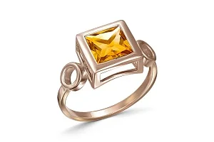 Кольцо из красного золота с цитрином