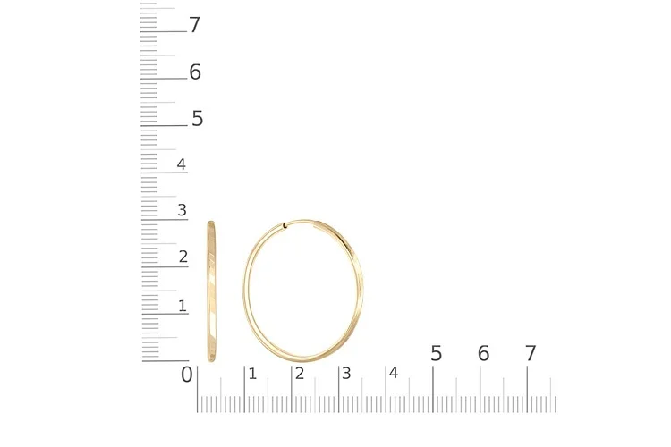 Серьги-конго из жёлтого золота без вставок