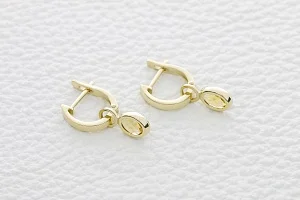 Серьги-трансформеры из жёлтого золота с 2 цитринами