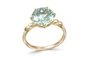 Кольцо из жёлтого золота с празиолитом