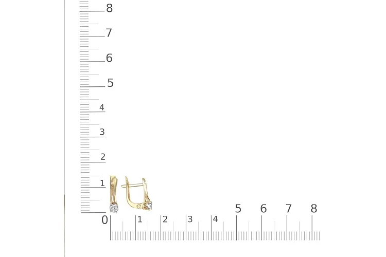 Серьги Малинки из жёлтого золота с 14 бриллиантами