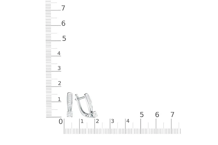 Серьги из белого золота с 14 бриллиантами