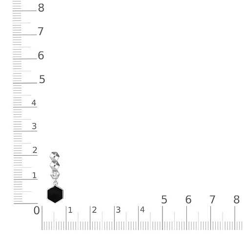 Подвеска из белого золота с фианитом
