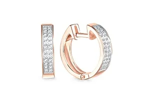 Серьги Дорожки из красного золота с 48 бриллиантами