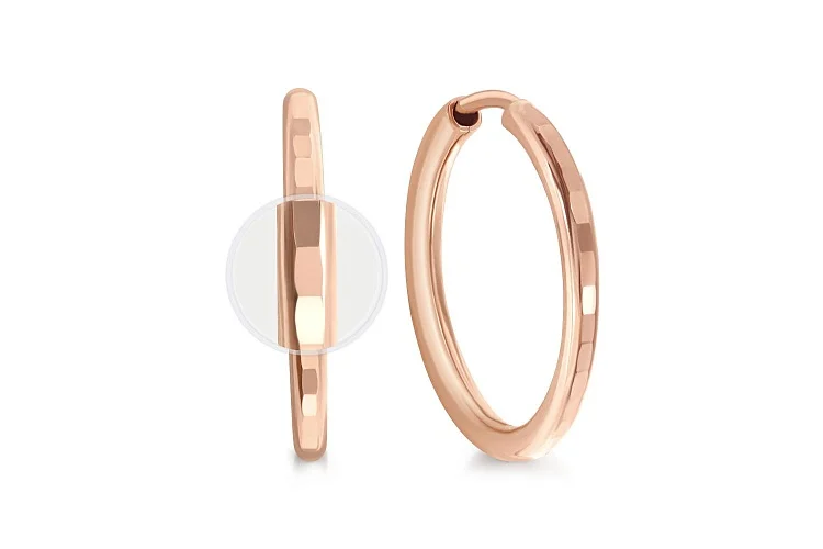 Серьги-конго из красного золота без вставок