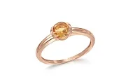Кольцо из красного золота с цитрином