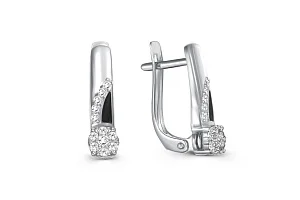 Серьги из белого золота с 24 бриллиантами