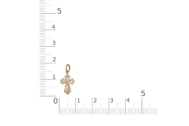 Крест из жёлтого золота без вставок