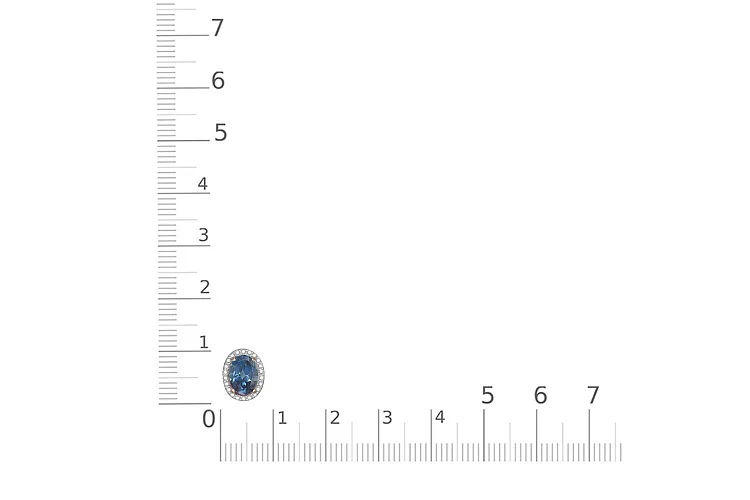 Подвеска из красного золота с топазом лондон и 22 фианитами