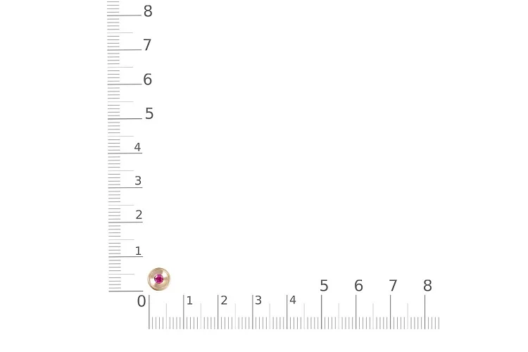 Подвеска Круг из красного золота с рубином