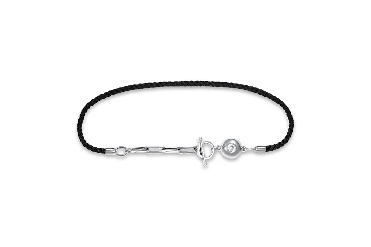 Браслет из белого золота с фианитом