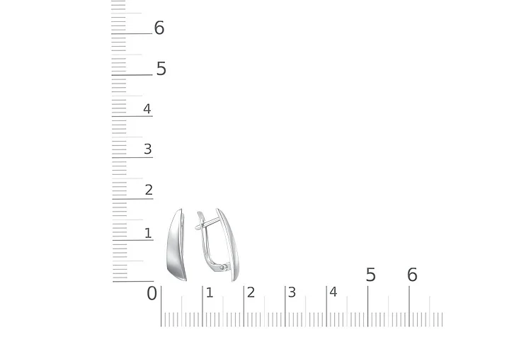 Серьги из белого золота без вставок
