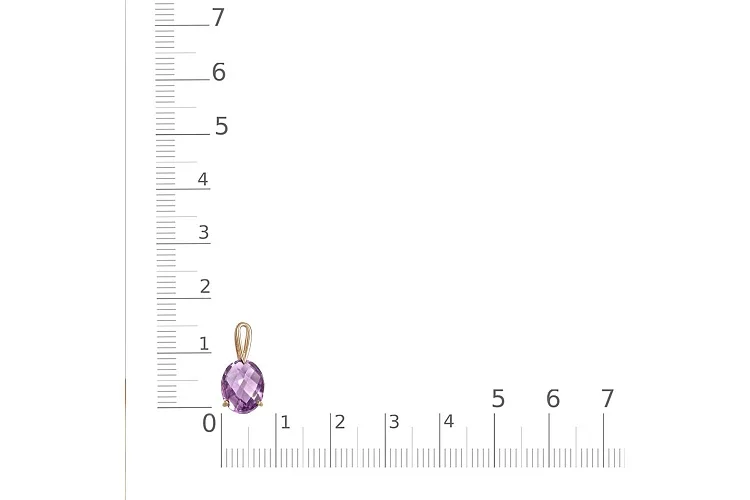 Подвеска из красного золота с аметистом