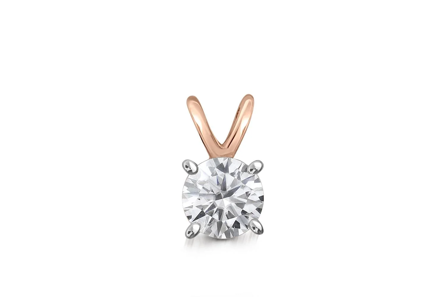 Подвеска из красного золота с кристаллом swarovski