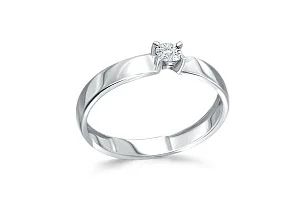 Кольцо из белого золота с бриллиантом