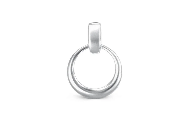 Подвеска Круг из белого золота без вставок