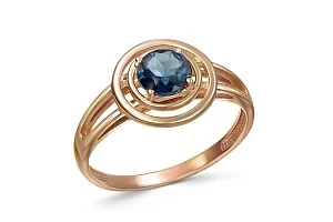 Кольцо из красного золота с топазом лондон