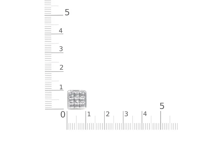 Подвеска Квадрат из белого золота без вставок