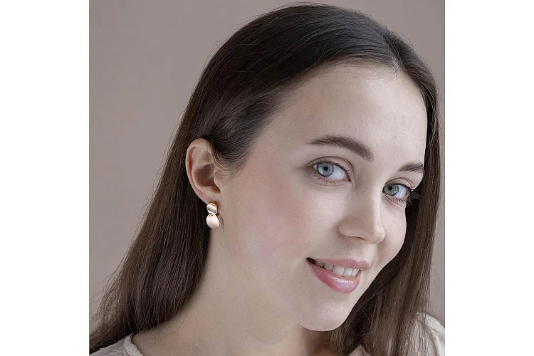 Серьги Круги из красного золота без вставок