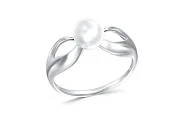 Кольцо из белого золота с жемчугом
