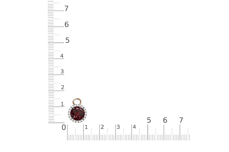 Подвеска серёг-трансформеров из красного золота с 21 фианитами