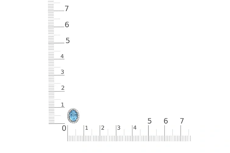 Подвеска из красного золота с топазом swiss и 22 фианитами