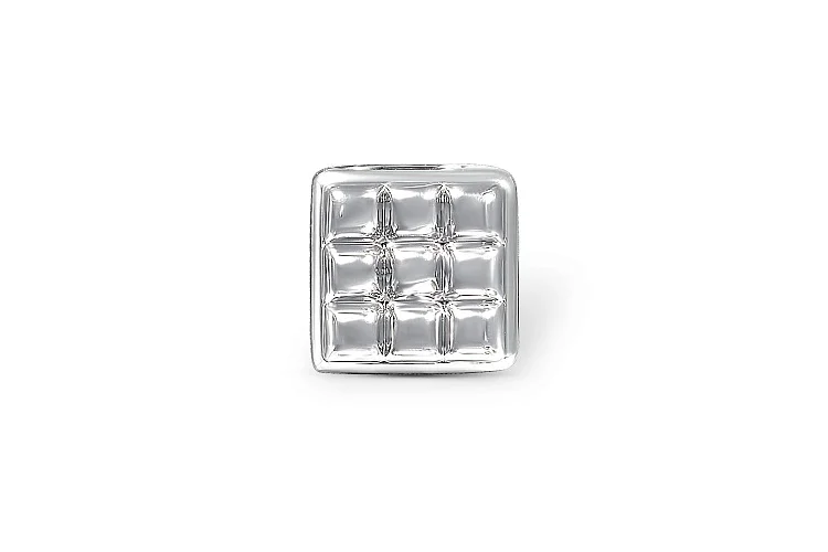 Подвеска Квадрат из белого золота без вставок