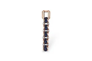 Подвеска Дорожка из красного золота с 13 фианитами