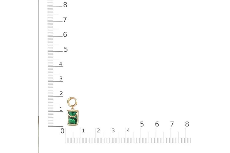 Подвеска из жёлтого золота с малахитом