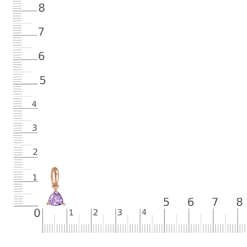 Подвеска из красного золота с аметистом