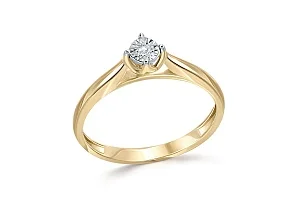 Кольцо из жёлтого золота с бриллиантом