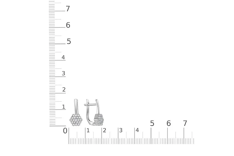 Серьги из белого золота с 38 бриллиантами