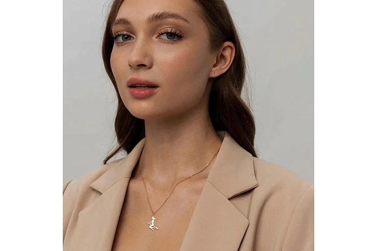 Подвеска Ведьма из красного золота без вставок