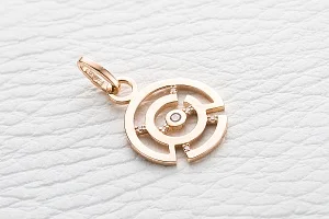 Подвеска Круг из красного золота с 7 фианитами