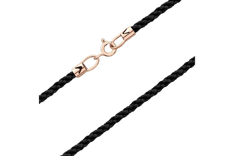 Шнур с замком из красного золота