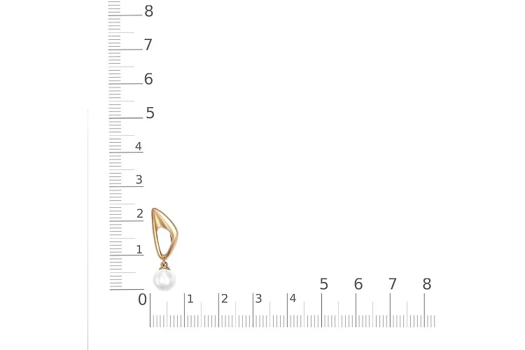 Подвеска из красного золота с жемчугом