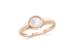 Кольцо из красного золота с перламутром