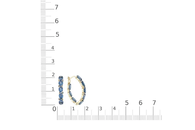Серьги из жёлтого золота с 24 топазами лондон
