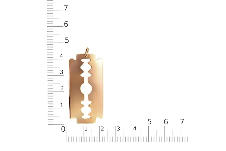Подвеска Лезвие из красного золота без вставок