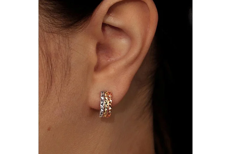 Серьги из красного золота без вставок