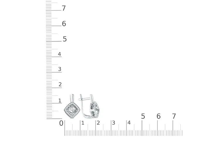 Серьги из белого золота с 42 бриллиантами
