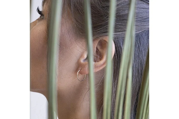 Серьги-конго из красного золота без вставок