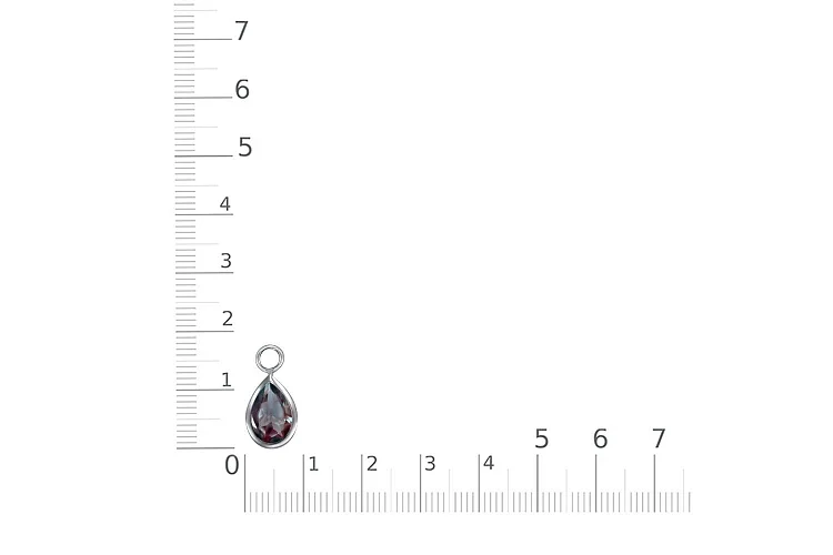 Подвеска серёг-трансформеров из белого золота с александритом