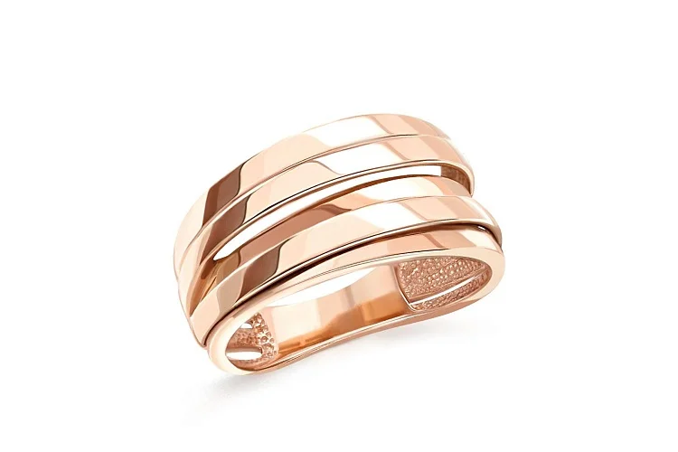 Кольцо из красного золота без вставок