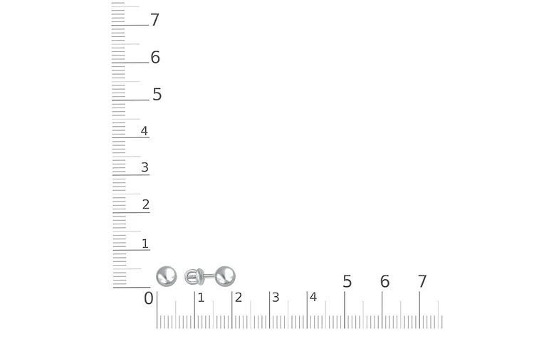 Серьги-пусеты Шары из белого золота без вставок
