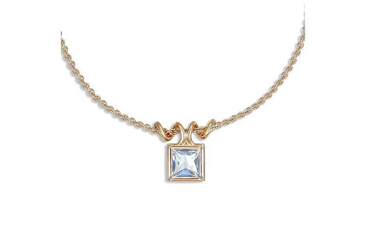 Колье из красного золота с топазом sky