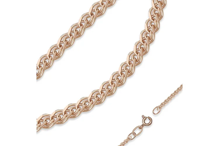 Цепь плетение нонна ⌀ нити 0,50 мм  из красного золота